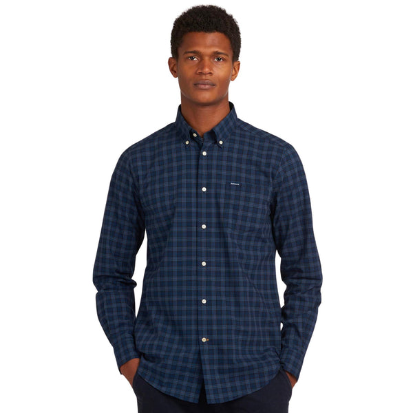 Camicia Uomo a quadri Lomond Blu azzurra Barbour- Francavilla Moda